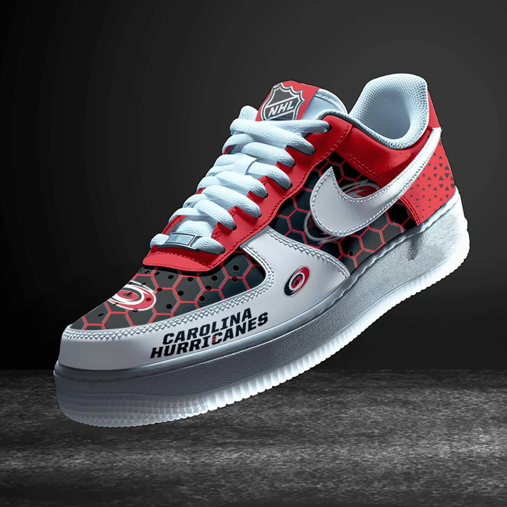 LIMITED EDITION - NEW CUSTOMIZED NHL07 CLH CAROLINA HURRICANES AF1 SHOES