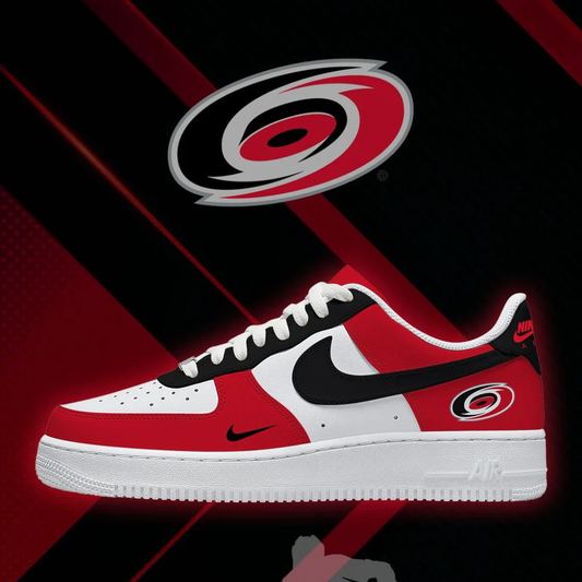 LIMITED EDITION - NEW CUSTOMIZED NHL07 CLH CAROLINA HURRICANES AF1 SHOES