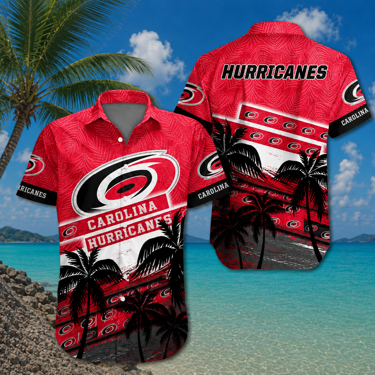 LIMITED EDITION - NEW CUSTOMIZED NHL07 CLH CAROLINA HURRICANES UNISEX HAWAIIAN SHIRT