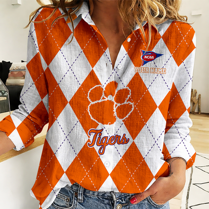 LIMITED DROP - NEW CUSTOMIZED | NCAA FBS07 CST CS TIGERS WOMEN CASUAL SHIRT FOR FAN