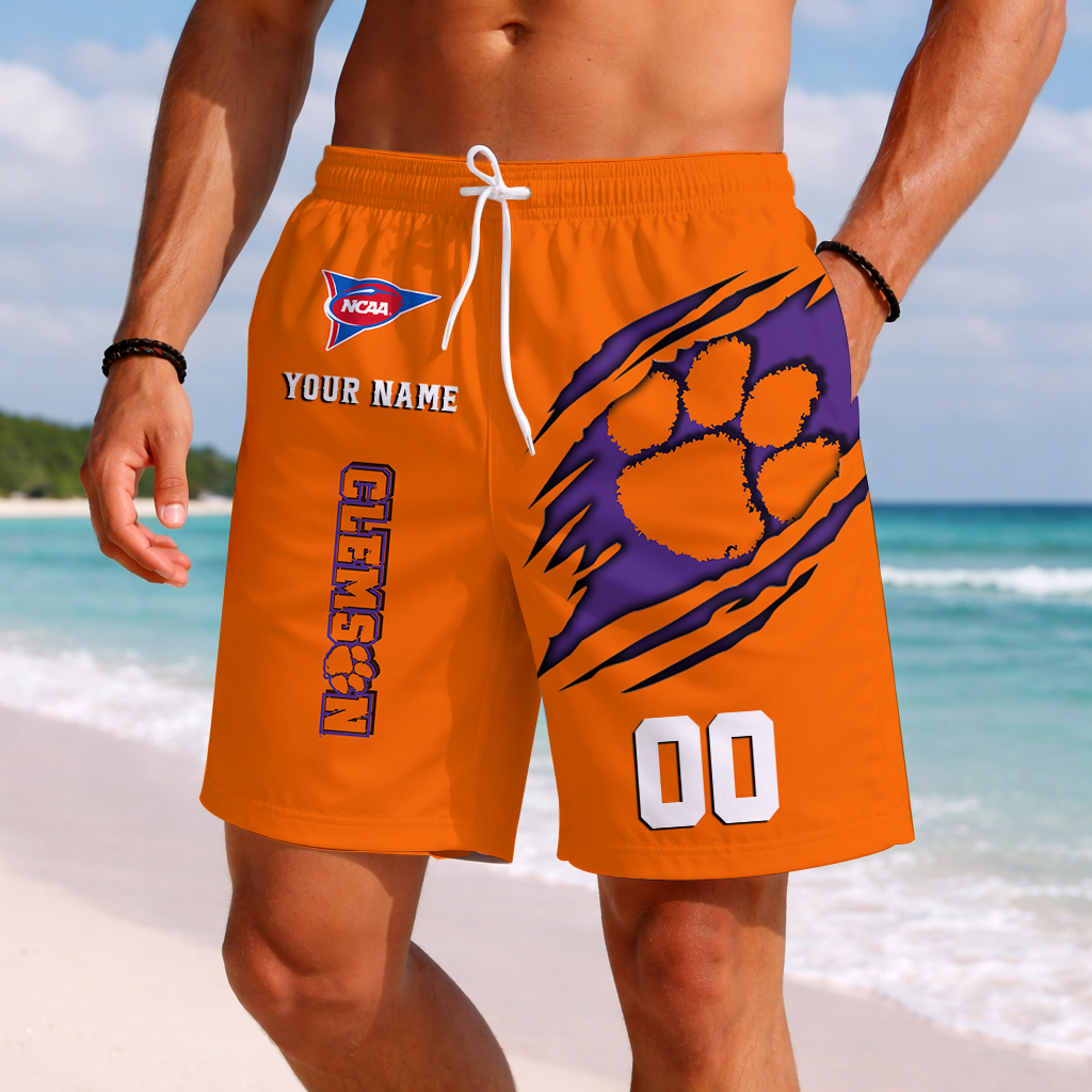 LIMITED EDITION - NEW CUSTOMIZED NCAA FBS07 CST CLEMSON TIGERS SHORT PANTS
