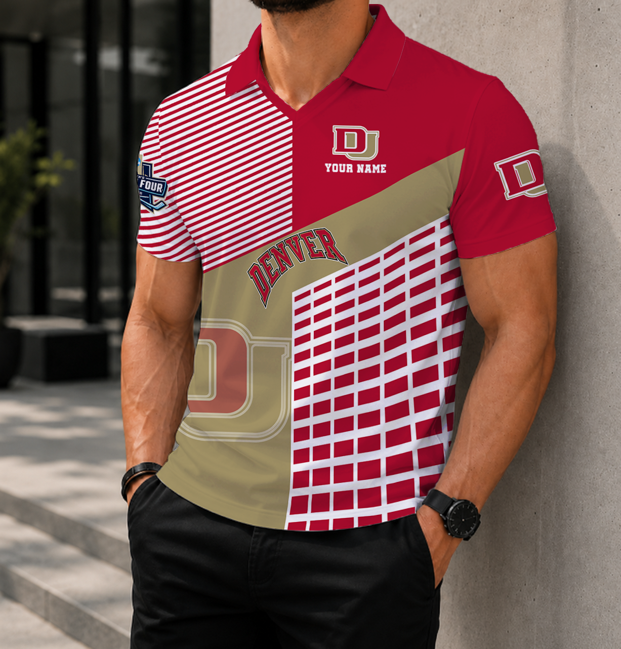 LIMITED EDITION - NEW CUSTOMIZED NCAA MFF07 DEP DENVER PIONEERS POLO SHIRT