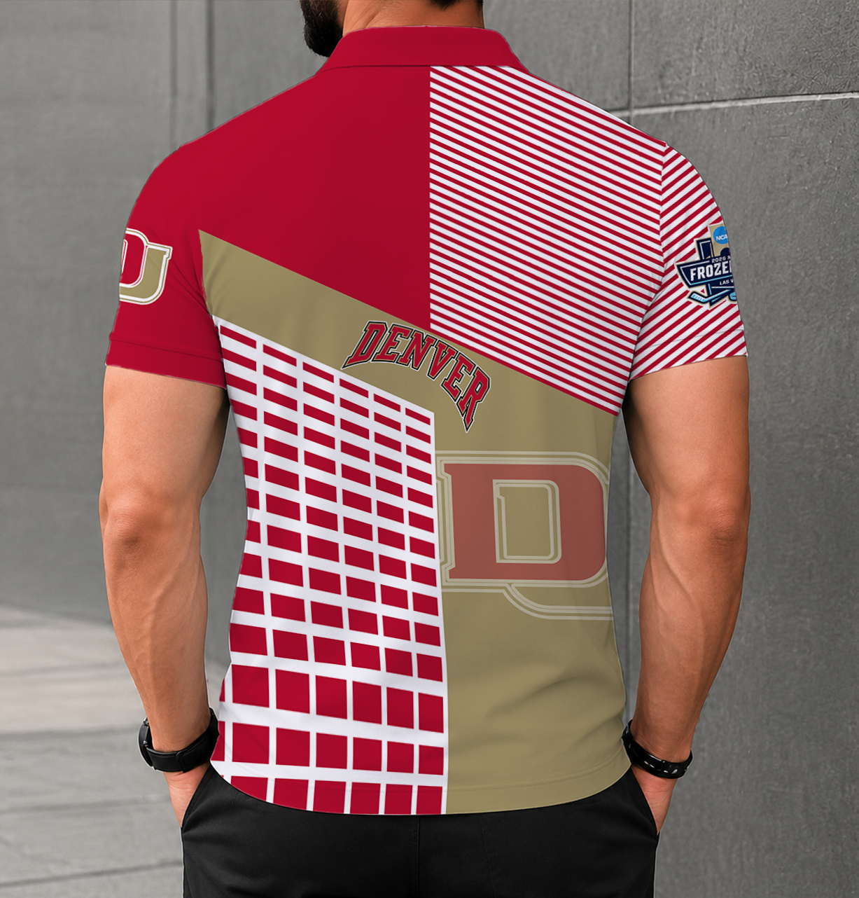 LIMITED EDITION - NEW CUSTOMIZED NCAA MFF07 DEP DENVER PIONEERS POLO SHIRT