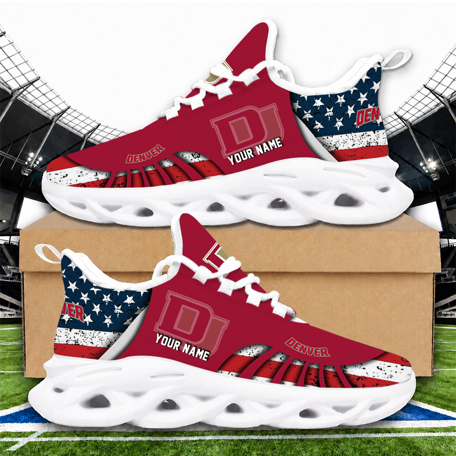 [FAN FAVORITE] NEW CUSTOMIZED NCAA MFF07 DEP DENVER PIONEERS UNISEX CLUNKY SNEAKERS