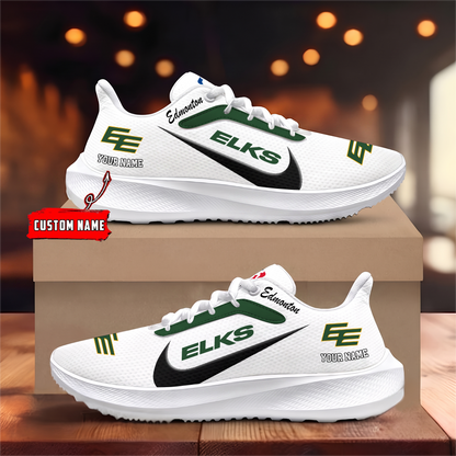 [FAN EXCLUSIVE] NEW CUSTOMIZED CFL07 EDM EDMONTON ELKS STRAPPY ROAD RUNNING SHOES