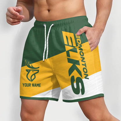 [FAN EXCLUSIVE] NEW CUSTOMIZED CFL07 EDM EDMONTON ELKS SHORT PANTS