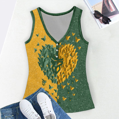 [FAN EXCLUSIVE] NEW CUSTOMIZED CFL07 EDM EDMONTON ELKS WOMEN'S V-NECK TANK TOP