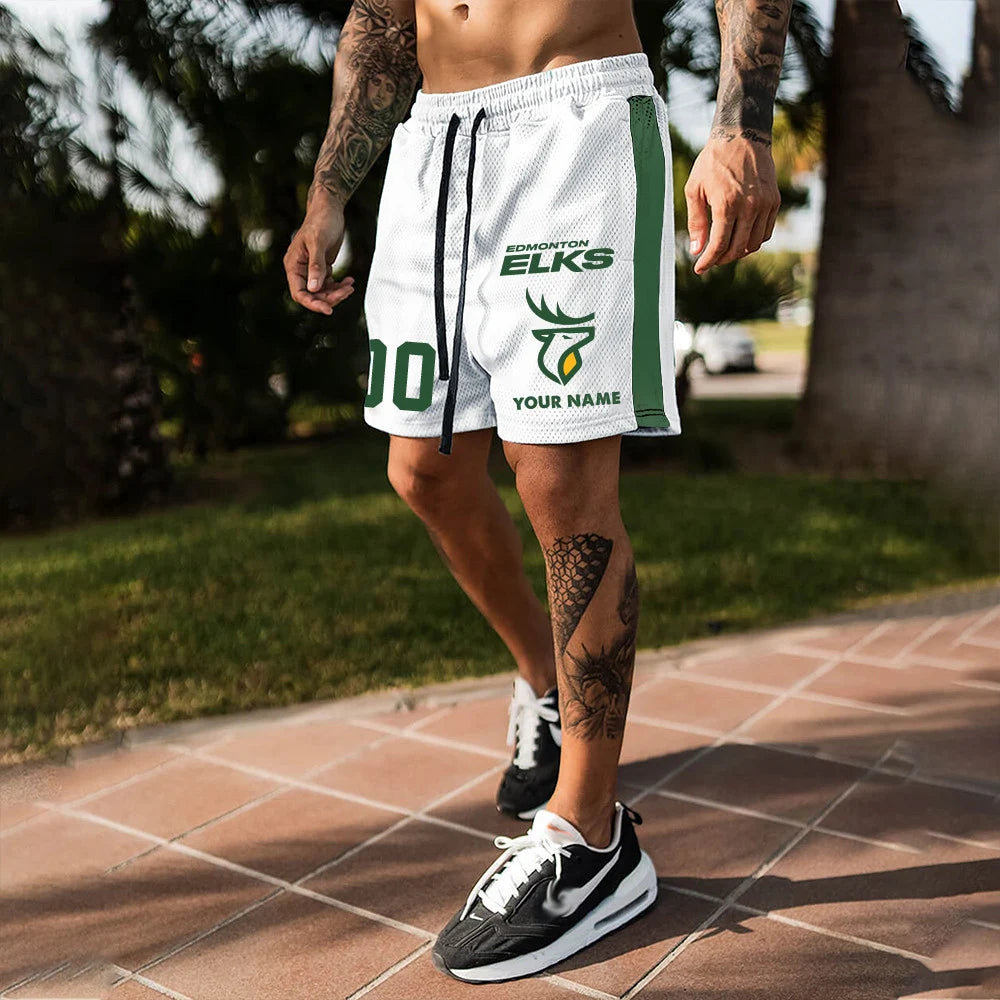 [FAN EXCLUSIVE] NEW CUSTOMIZED CFL07 EDM EDMONTON ELKS SHORT PANTS