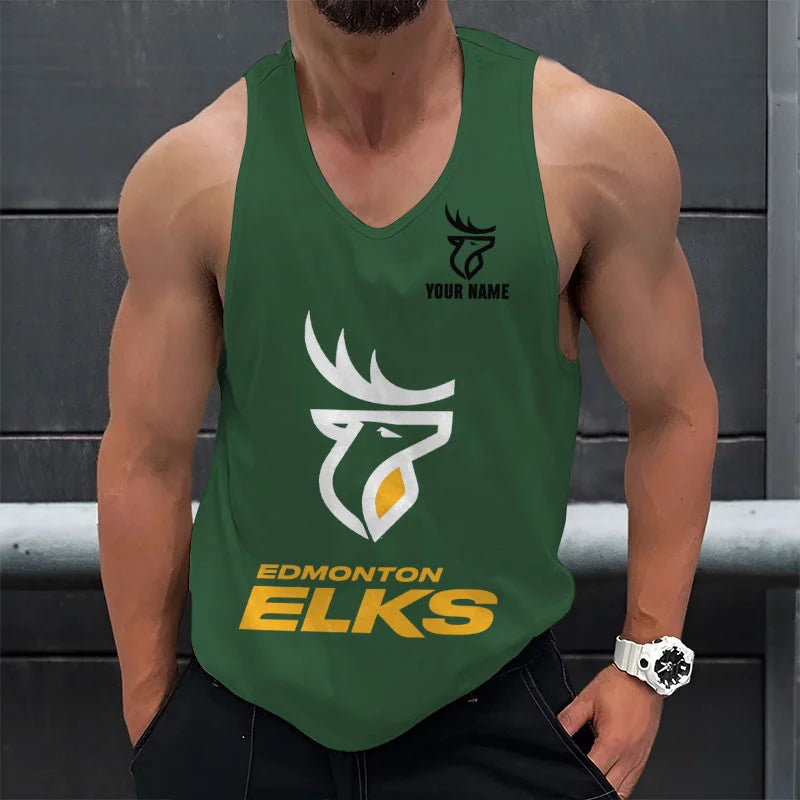 [FAN EXCLUSIVE] NEW CUSTOMIZED CFL07 EDM EDMONTON ELKS UNISEX TANK TOP