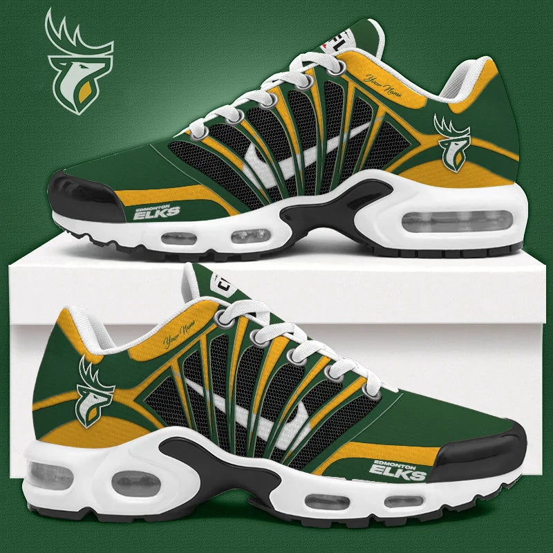 [FAN EXCLUSIVE] NEW CUSTOMIZED CFL07 EDM EDMONTON ELKS AIR MAX PLUS SNEAKERS