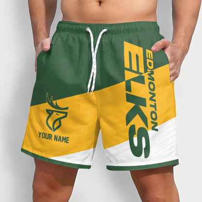 [FAN EXCLUSIVE] NEW CUSTOMIZED CFL07 EDM EDMONTON ELKS SHORT PANTS