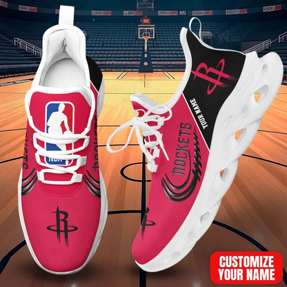 LIMITED EDITION - NEW CUSTOMIZED NBA07 HRO HOUSTON ROCKETS PREMIUM CLUNKY SNEAKERS