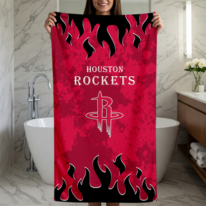 LIMITED EDITION - NEW CUSTOMIZED NBA07 HRO HOUSTON ROCKETS BEACH TOWEL FOR FAN