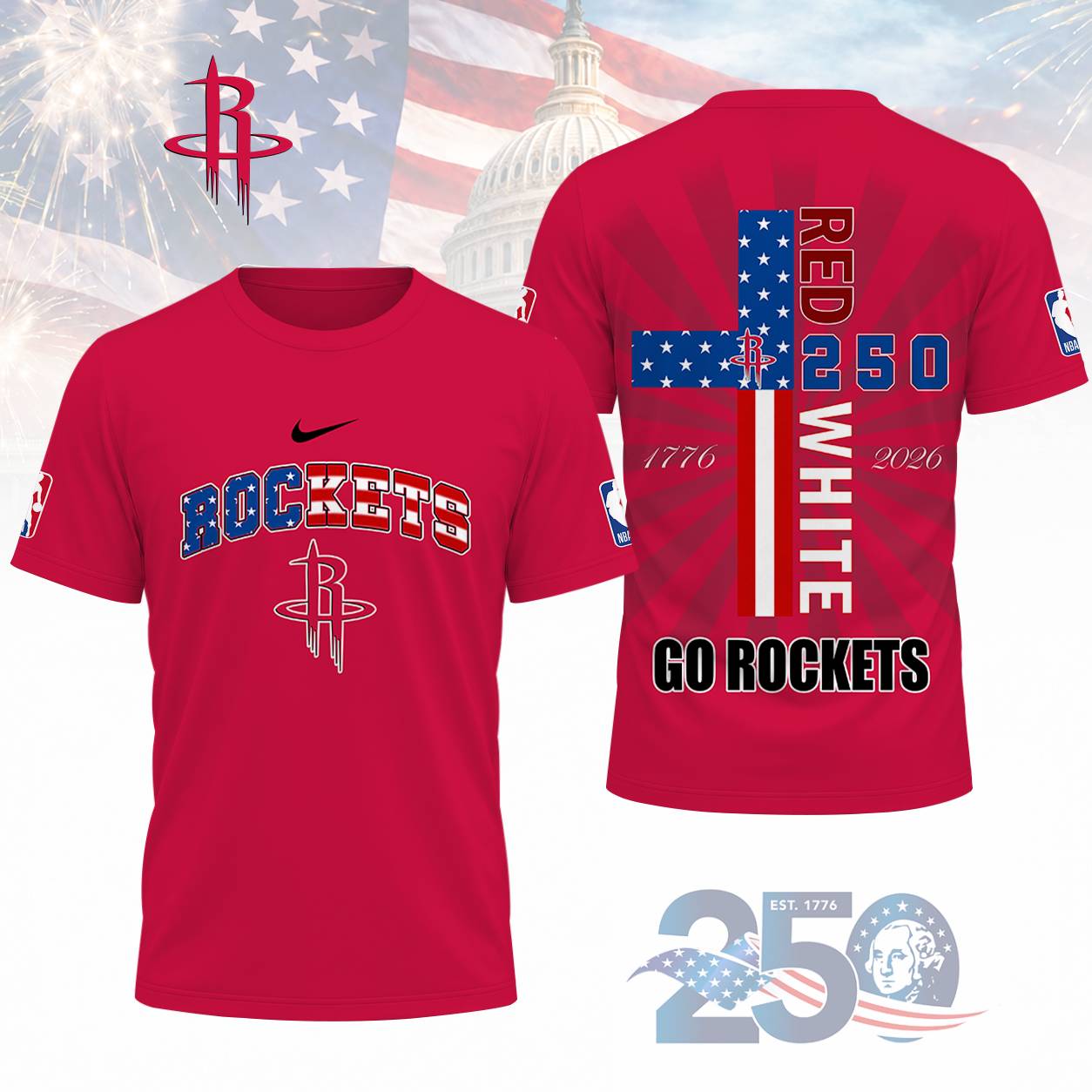 LIMITED EDITION - NEW CUSTOMIZED NBA07 HRO HOUSTON ROCKETS T-SHIRT, POLO SHIRT, ZIP POLO SHIRT, SWEATSHIRT, HOODIE & ZIP HOODIE