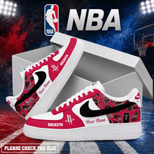 LIMITED EDITION - NEW CUSTOMIZED NBA07 HRO HOUSTON ROCKETS AF1 SHOES