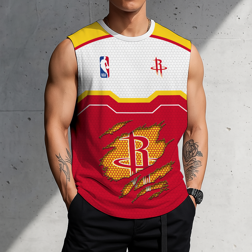 LIMITED EDITION - NEW CUSTOMIZED NBA07 HRO HOUSTON ROCKETS MEN'S TANK TOP