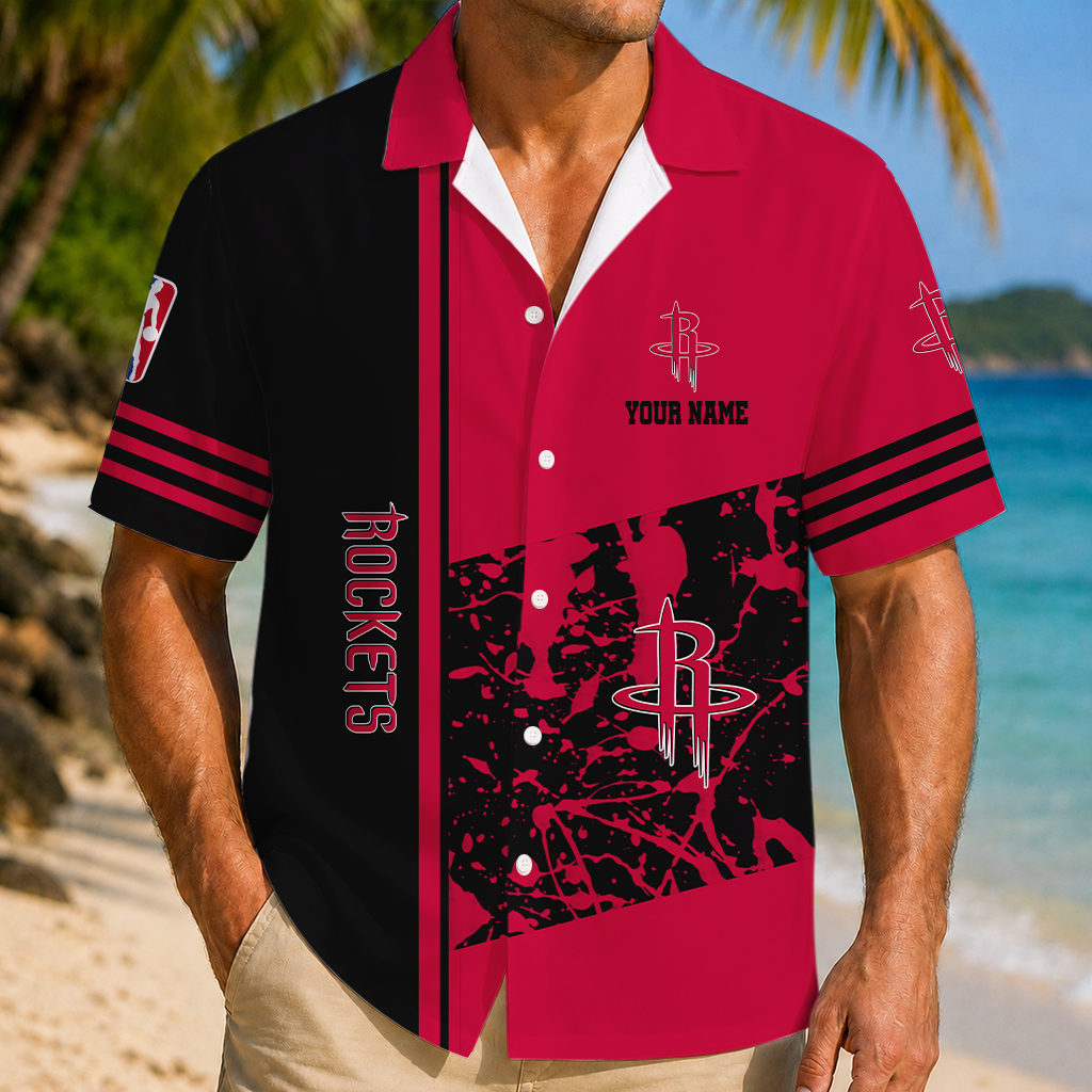 LIMITED EDITION - NEW CUSTOMIZED NBA07 HRO HOUSTON ROCKETS UNISEX HAWAIIAN SHIRT
