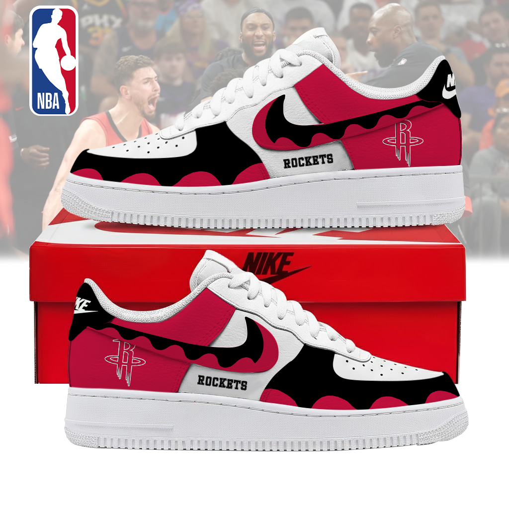 LIMITED EDITION - NEW CUSTOMIZED NBA07 HRO HOUSTON ROCKETS AF1 SNEAKERS