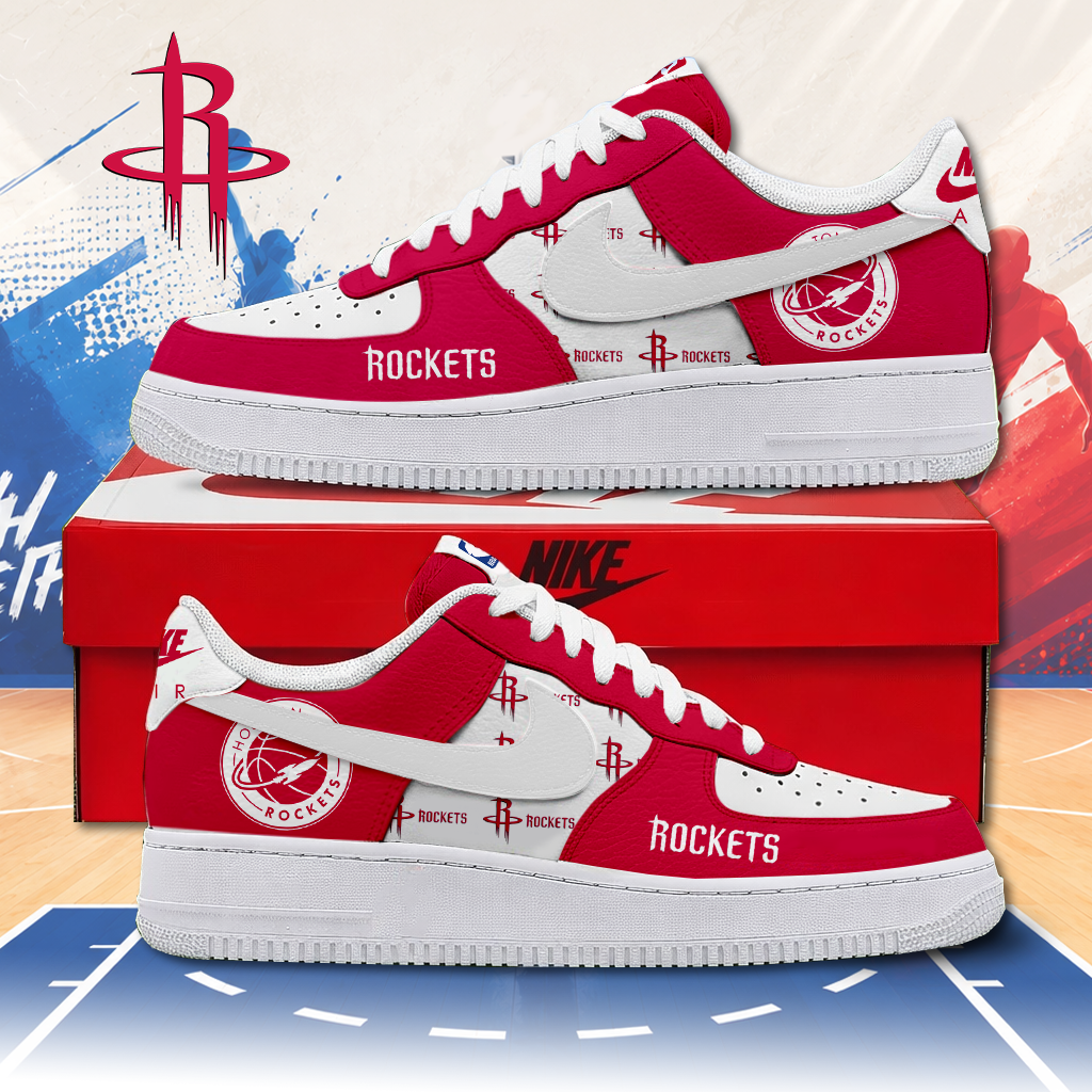 LIMITED EDITION - NEW CUSTOMIZED NBA07 HRO HOUSTON ROCKETS AF1 SNEAKERS