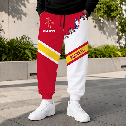 ELITE EDITION - NEW CUSTOMIZED NBA07 HRO HOUSTON ROCKETS SWEATPANTS