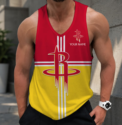 LIMITED EDITION - NEW CUSTOMIZED NBA07 HRO HOUSTON ROCKETS MEN'S TANK TOP