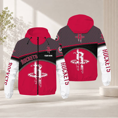 LIMITED EDITION - NEW CUSTOMIZED NBA07 HRO HOUSTON ROCKETS WINDBREAKER JACKET