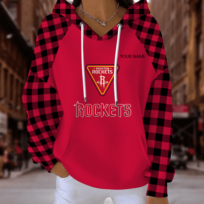 [HOT DEAL] NEW CUSTOMIZED NBA07 HRO HOUSTON ROCKETS  RIBBED HOODIE & SWEATSHIRT