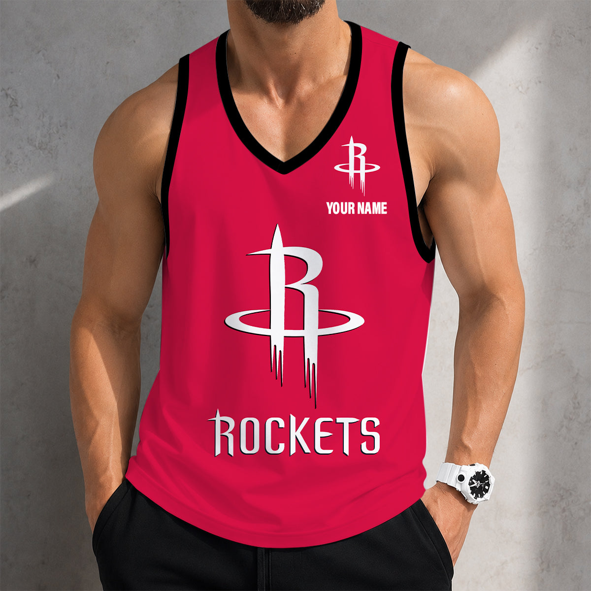LIMITED EDITION - NEW CUSTOMIZED NBA07 HRO HOUSTON ROCKETS UNISEX TANK TOP
