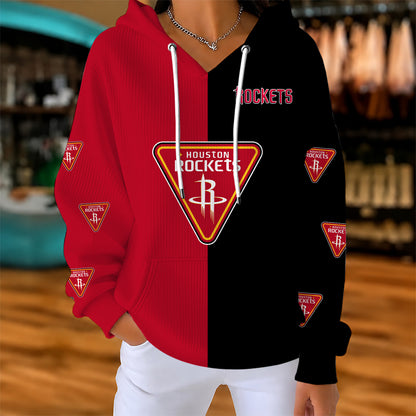 [HOT DEAL] NEW CUSTOMIZED NBA07 HRO HOUSTON ROCKETS  RIBBED HOODIE & SWEATSHIRT