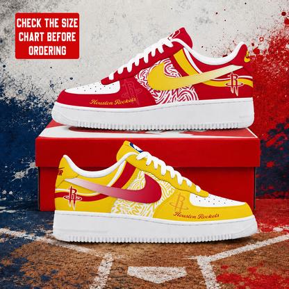 VIRAL EDITION - NEW CUSTOMIZED NBA07 HRO HOUSTON ROCKETS AF1 SNEAKERS