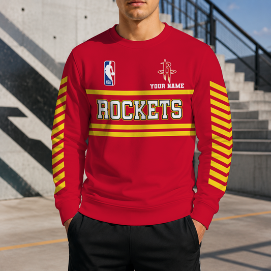 LIMITED EDITION - NEW CUSTOMIZED NBA07 HRO HOUSTON ROCKETS UNISEX SWEATSHIRT
