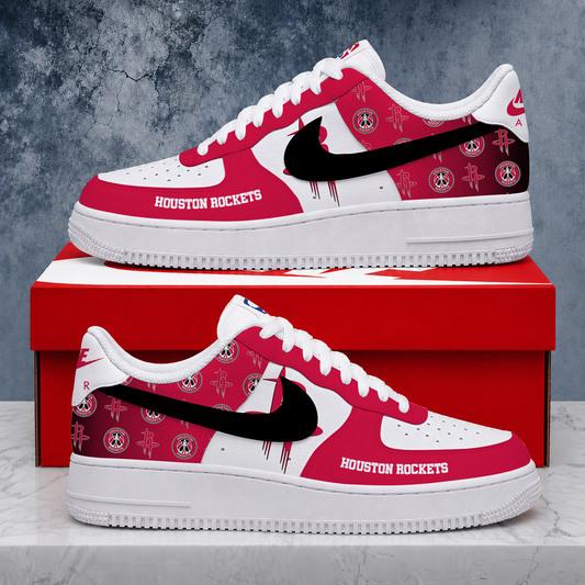 LIMITED EDITION - NEW CUSTOMIZED NBA07 HRO HOUSTON ROCKETS AF1 SNEAKERS