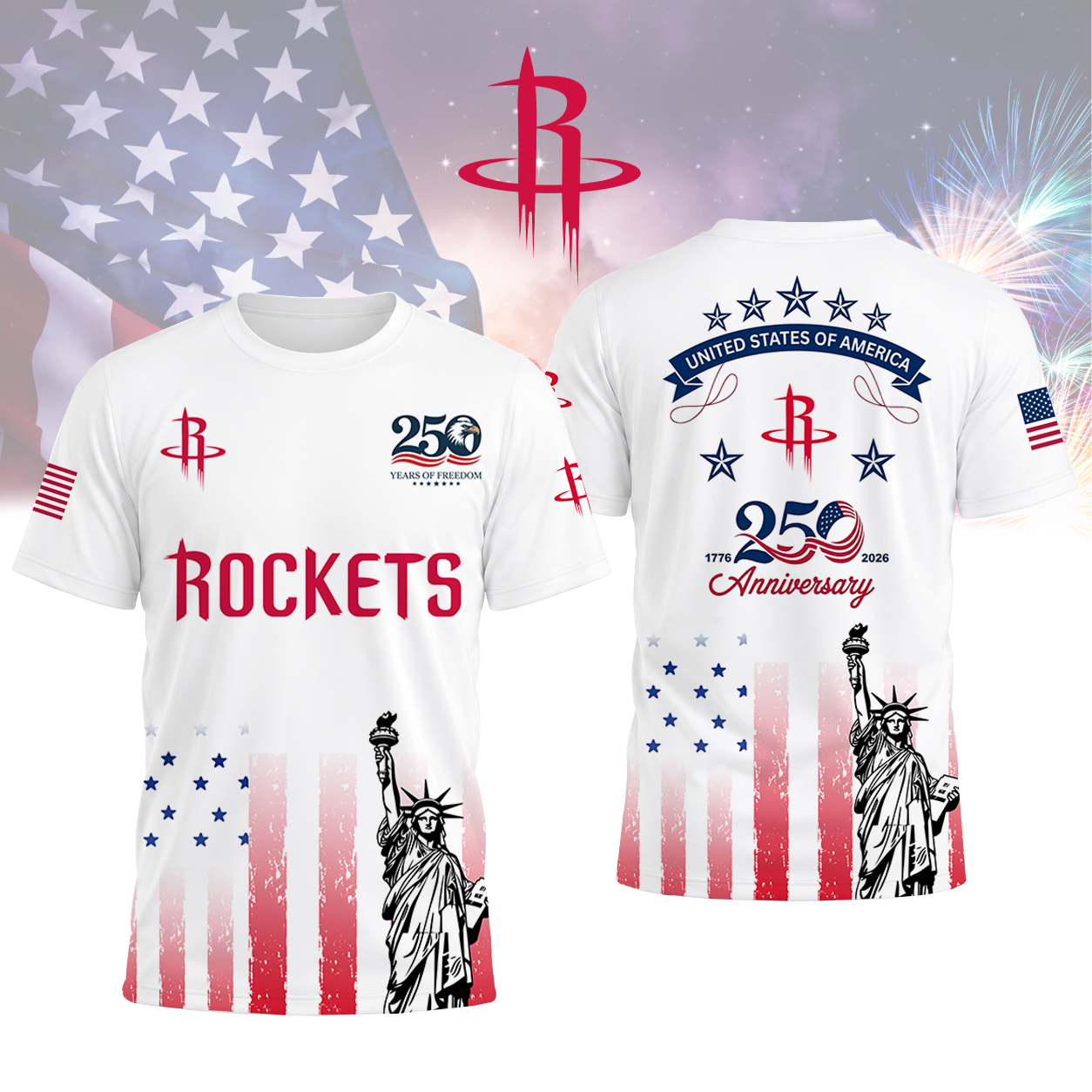 LIMITED EDITION - NEW CUSTOMIZED NBA07 HRO HOUSTON ROCKETS T-SHIRT, POLO SHIRT, ZIP POLO SHIRT, SWEATSHIRT, HOODIE & ZIP HOODIE