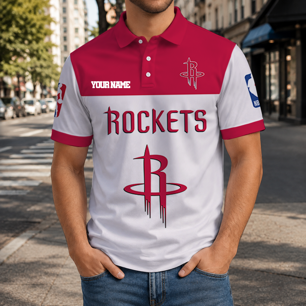 SPECIAL EDITION - NEW CUSTOMIZED NBA07 HRO HOUSTON ROCKETS T-SHIRT, POLO SHIRT, ZIP POLO SHIRT, SWEATSHIRT, HOODIE & ZIP HOODIE