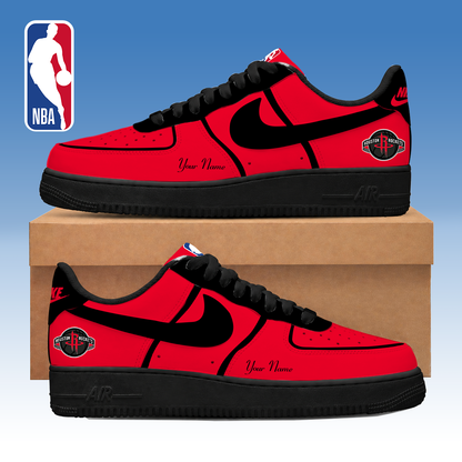 LIMITED EDITION - NEW CUSTOMIZED NBA07 HRO HOUSTON ROCKETS AF1 SNEAKERS