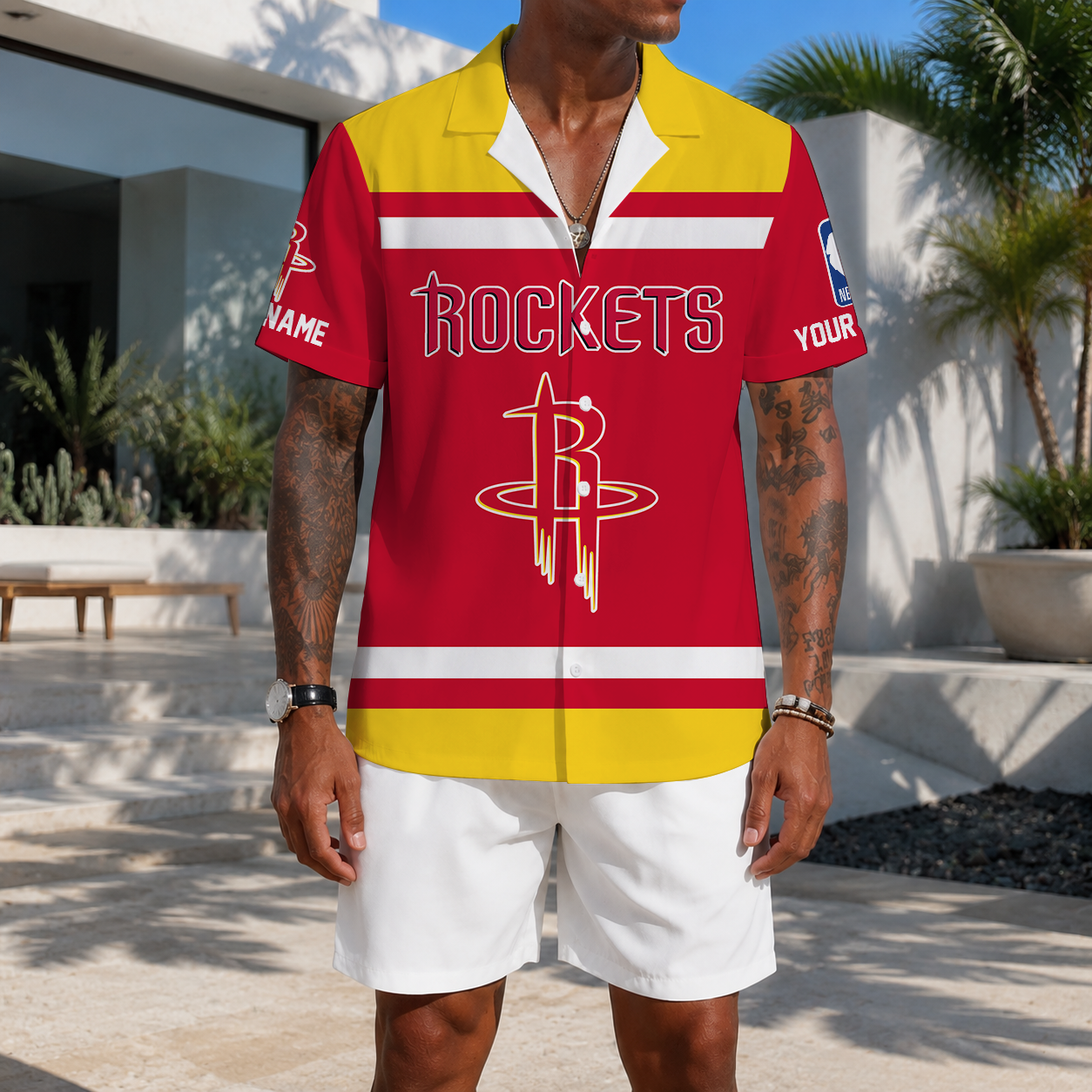 EXCLUSIVE EDITION - NEW CUSTOMIZED NBA07 HRO HOUSTON ROCKETS UNISEX HAWAIIAN SHIRT