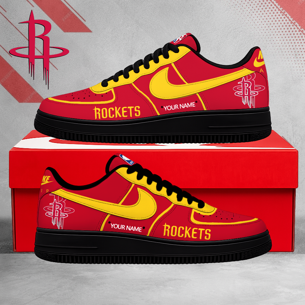 LIMITED EDITION - NEW CUSTOMIZED NBA07 HRO HOUSTON ROCKETS AF1 SNEAKERS