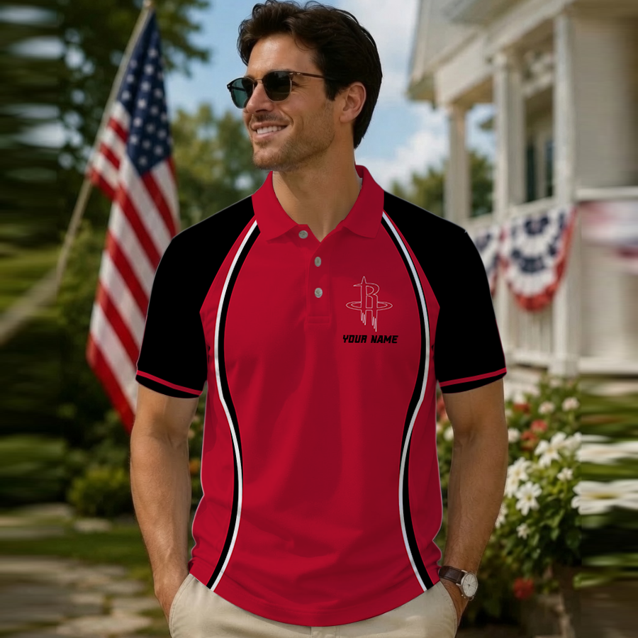 [HOT DEAL] NEW CUSTOMIZED NBA07 HRO HOUSTON ROCKETS POLO SHIRT