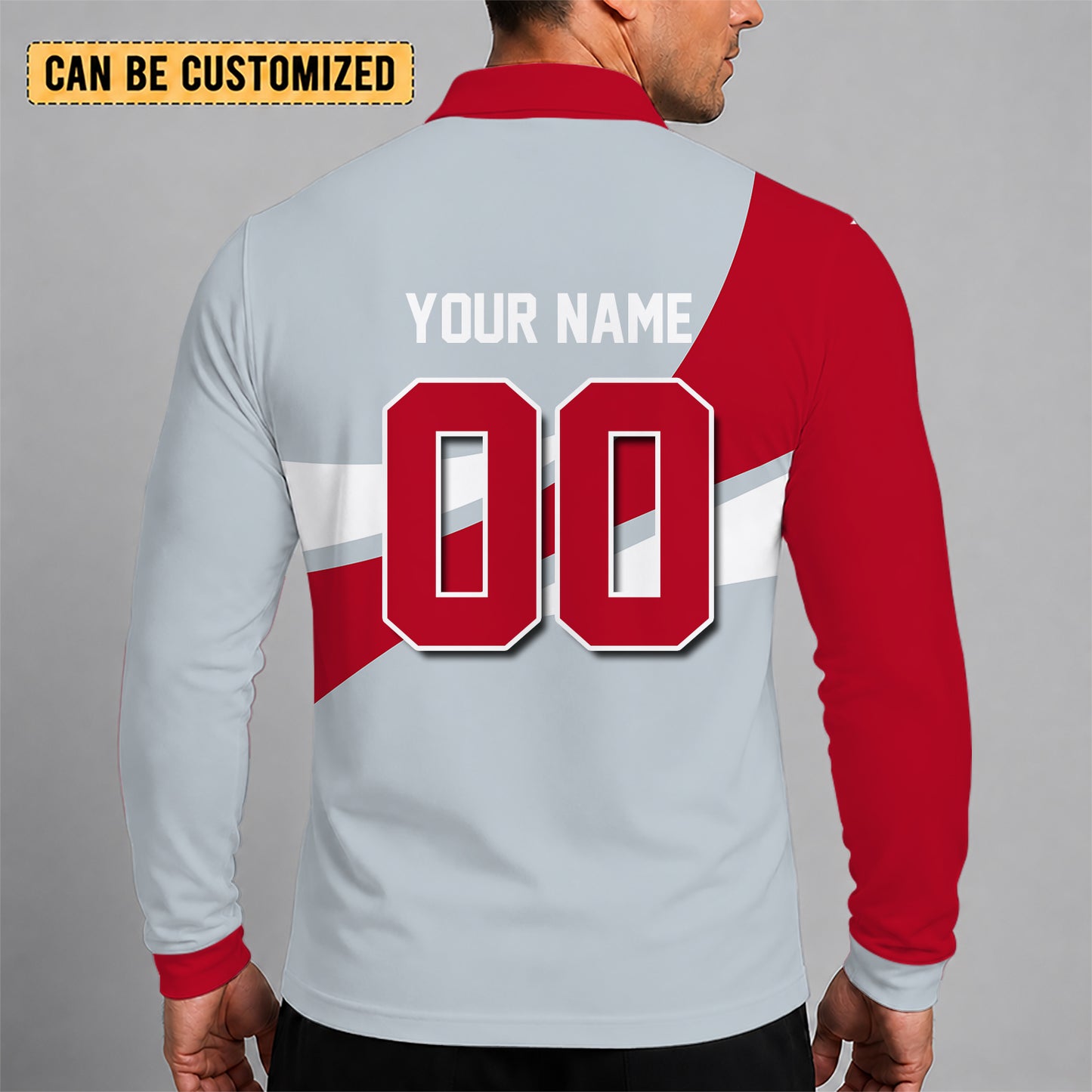 [HOT DEAL] NEW CUSTOMIZED NBA07 HRO HOUSTON ROCKETS MEN LONG SLEEVE POLO