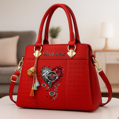 LIMITED EDITION - NEW CUSTOMIZED NBA07 HRO HOUSTON ROCKETS ZIP HANDBAG MULTICOLOR