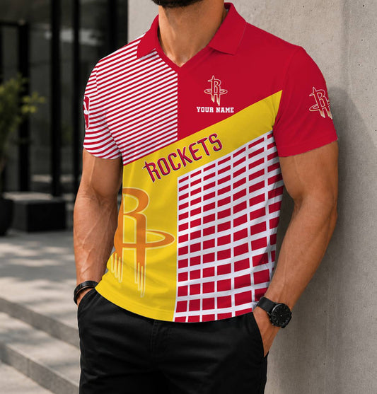 LIMITED EDITION - NEW CUSTOMIZED NBA07 HRO HOUSTON ROCKETS POLO SHIRT