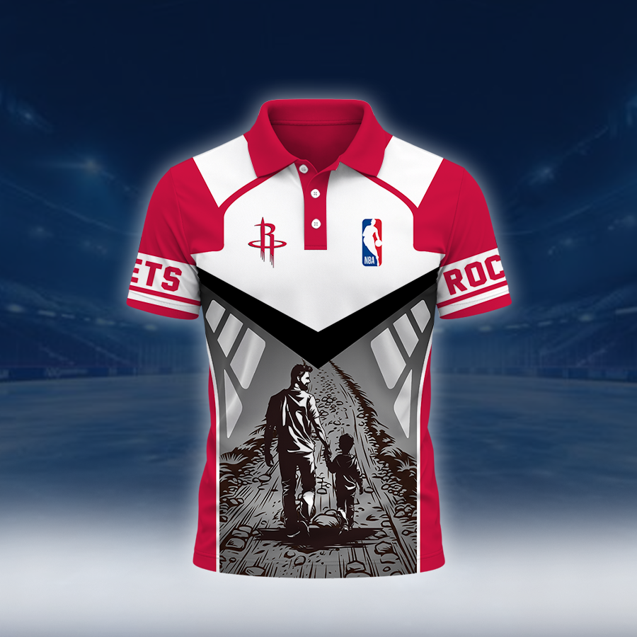 LIMITED EDITION - NEW CUSTOMIZED NBA07 HRO HOUSTON ROCKETS POLO SHIRT