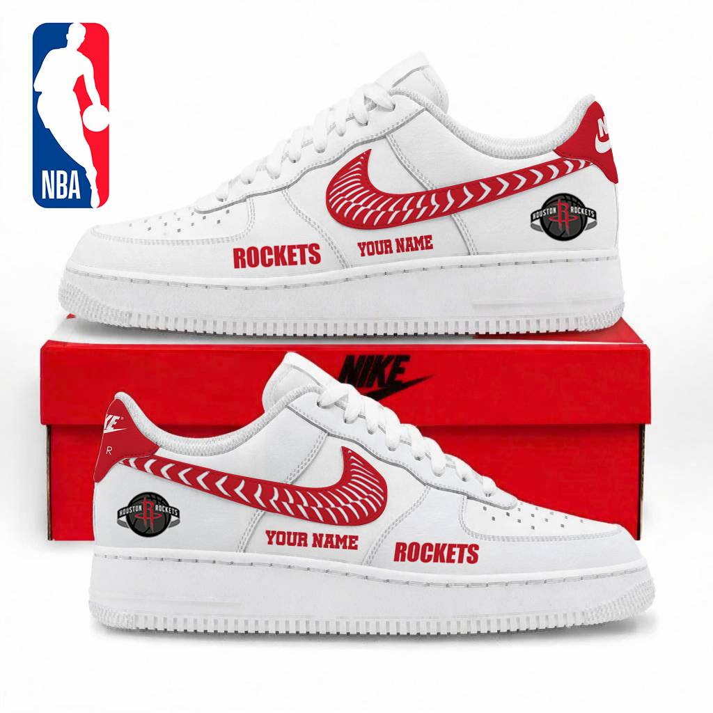 LIMITED EDITION - NEW CUSTOMIZED NBA07 HRO HOUSTON ROCKETS AF1 SNEAKERS