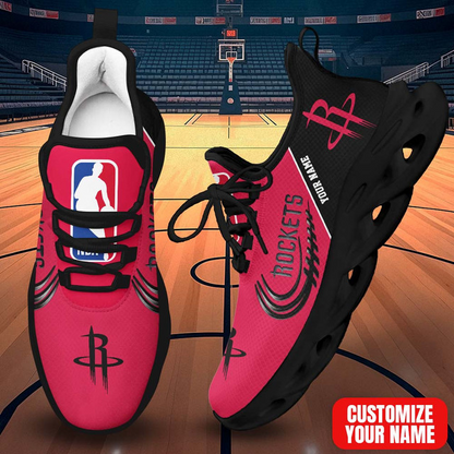 LIMITED EDITION - NEW CUSTOMIZED NBA07 HRO HOUSTON ROCKETS PREMIUM CLUNKY SNEAKERS