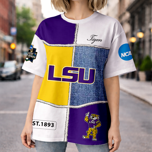 LIMITED EDITION - NEW CUSTOMIZED NCAA CWS07 LST LSU TIGERS HOODIE, T-SHIRTS, ZIP HOODIE, SWEATSHIRTS & POLO SHIRT