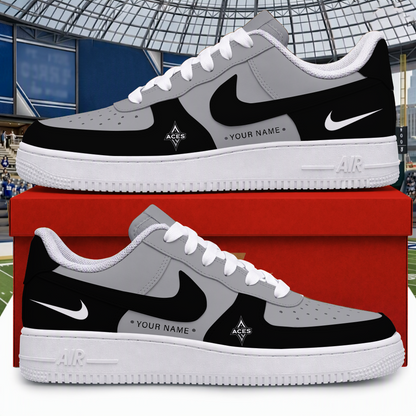 [FAN FAVORITE] NEW CUSTOMIZED WNBA07 LVA LAS VEGAS ACES AF1 SNEAKERS