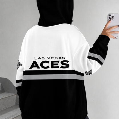 [FAN FAVORITE] NEW CUSTOMIZED WNBA07 LVA LAS VEGAS ACES ZIP HOODIE