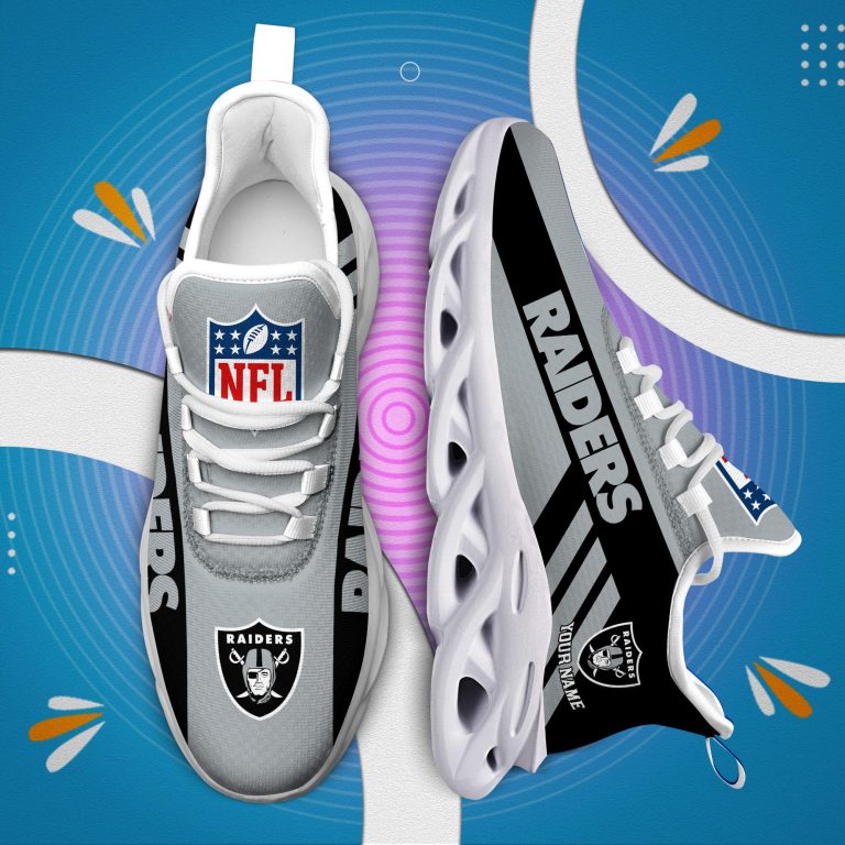 LIMITED EDITION - NEW CUSTOMIZED NFL07 LVR LAS VEGAS RAIDERS UNISEX MAX SOUL SHOES