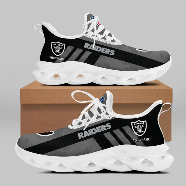 LIMITED EDITION - NEW CUSTOMIZED NFL07 LVR LAS VEGAS RAIDERS UNISEX MAX SOUL SHOES