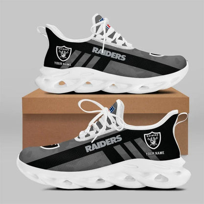 LIMITED EDITION - NEW CUSTOMIZED NFL07 LVR LAS VEGAS RAIDERS UNISEX MAX SOUL SHOES